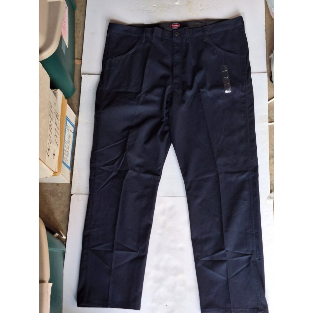 Wrangler Men's Workwear Relaxed Fit Navy Blue Work Pant 44 x 32